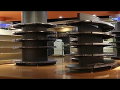 Supermercado de forma ovalada estilo de exhibición Stand de un solo lado tienda de comestibles Estante de exhibición