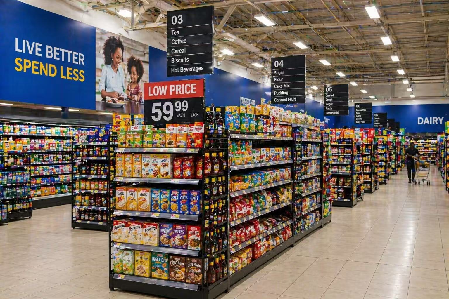 Últimos blogs de la empresa sobre El auge del comercio minorista de Tanzania: Estantes de supermercados de doble cara como clave para optimizar el espacio y mejorar la exhibición de productos