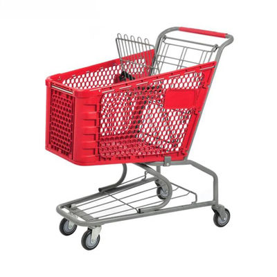Carro de compras de plástico de 4 ruedas ﻿Carro de compras de supermercado Carritos de mano portátiles ﻿