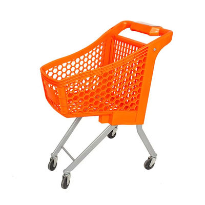 Carro de compras de plástico de 4 ruedas fácil de mover Supermercado Carrito de compras para niños