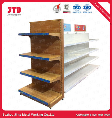 Estantería de acero de la exhibición del supermercado Q195 4 capas del estante de 1200m m