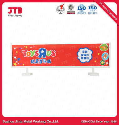Acero blanco que deja de lado Q195 de la exhibición del supermercado del tablero de publicidad