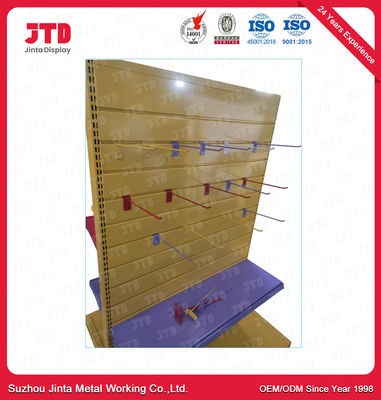 comprar La estantería de la exhibición del metal del OEM colorida con las ruedas pulveriza revestido online manufacture