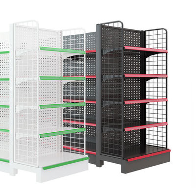 comprar Revestimiento de cables de malla de doble cara Gándola de exhibición Estante de la tienda de comestibles Estantes de los supermercados online manufacture
