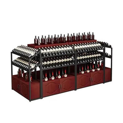 comprar Estante de esquina de vino de acero laminado en frío Estante de vino de supermercado Estantes de vino para almacenar online manufacture