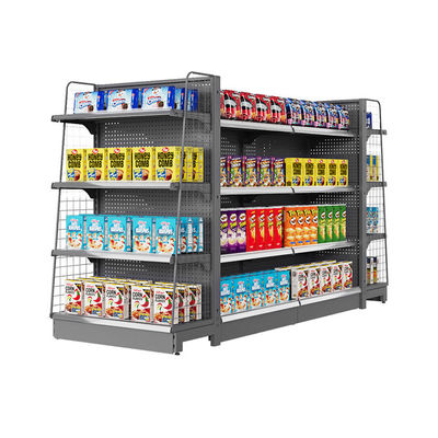 comprar 5-Shelf Metal Gondola Display Rack for Supermarkets 80kg Capacity online manufacture