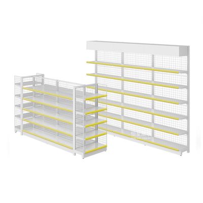 comprar Double-Sided Gondola Shelving 5-Tier Metal Supermarket Rack online manufacture