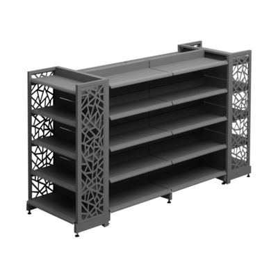 comprar Double-Sided Metal Supermarket Shelves 5-Tier Customizable Retail Rack online manufacture
