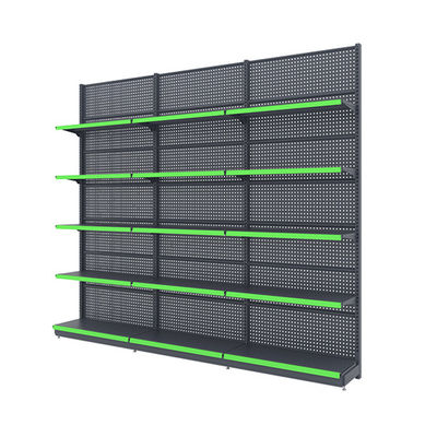 comprar Estanterías metálicas para góndola con instalación rápida, estante sólido y respaldo ajustable para tiendas minoristas online manufacture
