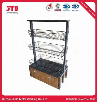 comprar el 1.8m 3 estantería del alambre del negro de la exhibición 180kgs del estante de rejilla de la grada con las ruedas online manufacture