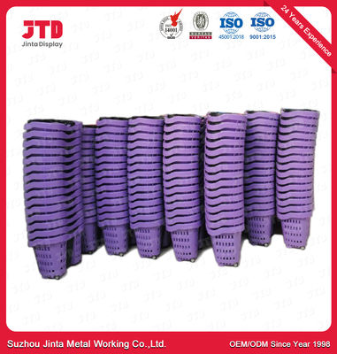 comprar cesta que hace compras plástica 52L con púrpura del color de las manijas online manufacture
