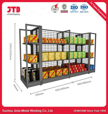 Estantería cubierta polvo de la góndola del estante del supermercado de la góndola del colmado del metal