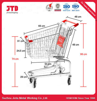 Supermercado Carritos de compras Tiendas de conveniencia 90 / 100 / 120L Almacenamiento Carrito de compras