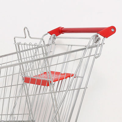 Carro de compras plegable Carro de mano de acero metálico con cuatro ruedas