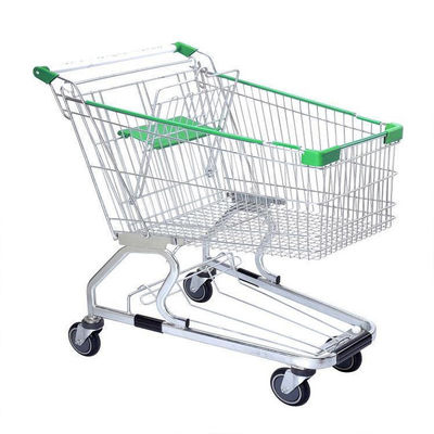 Carrito de metal de supermercado con mango plegable Tamaño 60L-240L