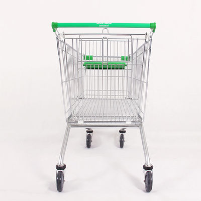 Carrito de metal de supermercado con mango plegable Tamaño 60L-240L