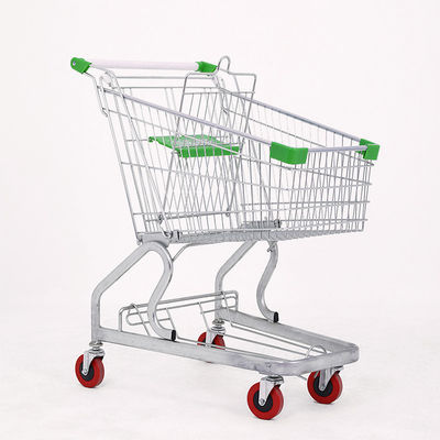 Supermercado Tienda de comestibles Metal carro de compras con colores personalizados y ruedas de goma