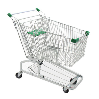 Supermercado Tienda de comestibles Metal carro de compras con colores personalizados y ruedas de goma
