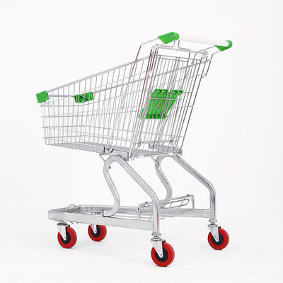 Supermercado Tienda de comestibles Metal carro de compras con colores personalizados y ruedas de goma