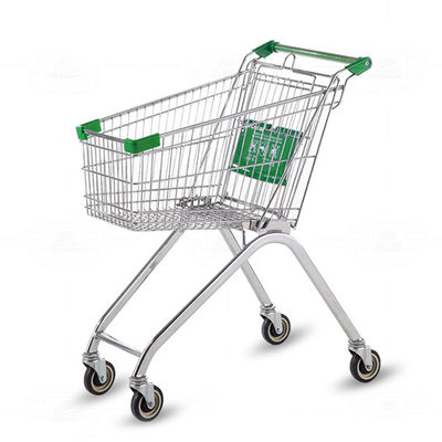 Logos convenientes personalizados Carritos de compras metálicos para supermercados 60L-240L