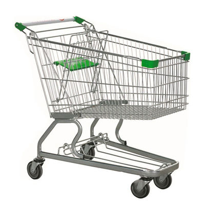 Logos convenientes personalizados Carritos de compras metálicos para supermercados 60L-240L