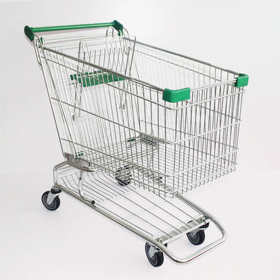 Logos convenientes personalizados Carritos de compras metálicos para supermercados 60L-240L