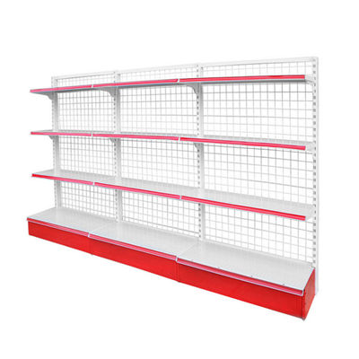 Supermercado Tiendas de venta al por menor Metal de alambre malla Gondola Estante de pared Estante de almacenamiento