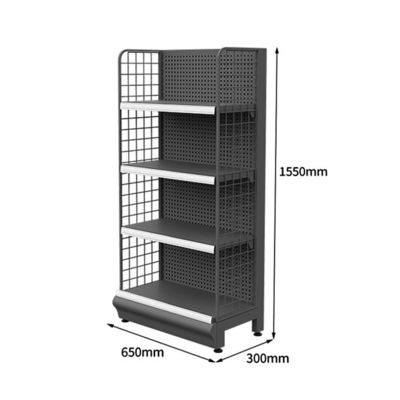 Estante de pared rectangular personalizado para la tienda de comestibles tienda de malla Gondola Estante