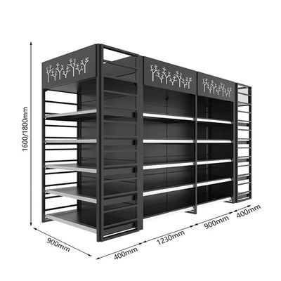 Estantes de exhibición de tiendas de comestibles / estanterías de góndola para tiendas generales Estante de supermercado