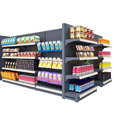 OEM / ODM Estantes de supermercado de metal Estantes de exhibición de góndola para productos minoristas Tienda Supermercado
