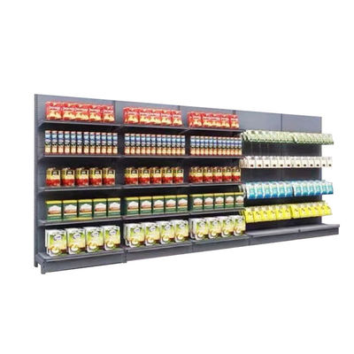 Tiendas de comestibles de doble cara Tiendas de comestibles de venta al por menor Gondola Estantes de acero Estantes de exhibición de supermercados