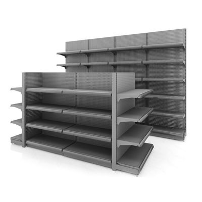 Tiendas de comestibles de doble cara Tiendas de comestibles de venta al por menor Gondola Estantes de acero Estantes de exhibición de supermercados