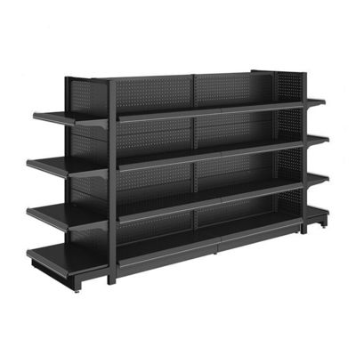 Cuatro lados de la pantalla de metal Estante del supermercado de publicidad Gondola Estantes