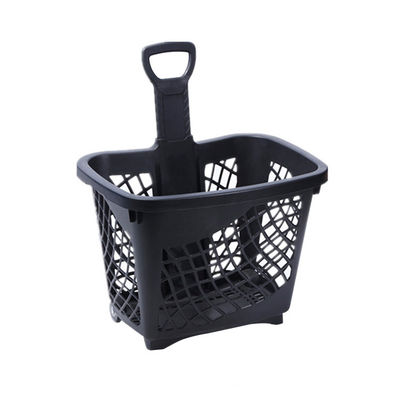 Cesta de plástico plegable con cuatro ruedas fácil de guardar y limpiar
