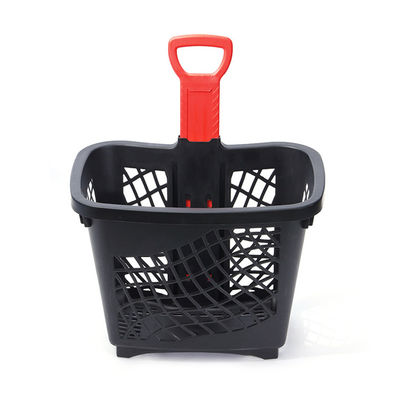 Cesta de plástico plegable con cuatro ruedas fácil de guardar y limpiar