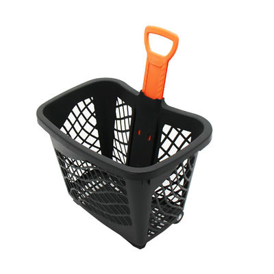 Cesta de plástico plegable con cuatro ruedas fácil de guardar y limpiar