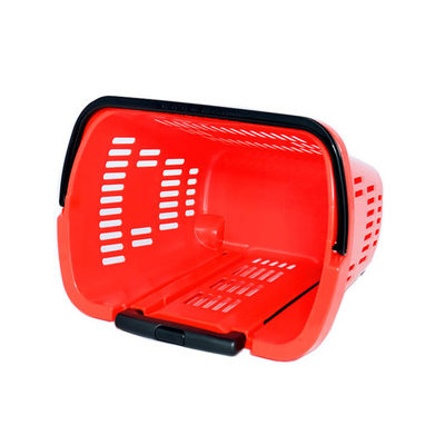 Cesta de carrito de plástico plegable personalizada de 34L con mango para compras