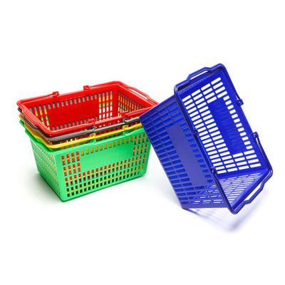 Cesto de plástico de conveniencia personalizable para compras en el supermercado