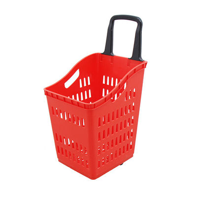 Supermercados Cesta de plástico de carrito Cesta de compras personalizada para llevarla fácilmente