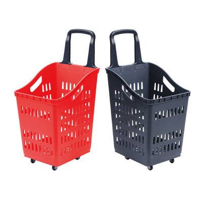 Supermercados Cesta de plástico de carrito Cesta de compras personalizada para llevarla fácilmente