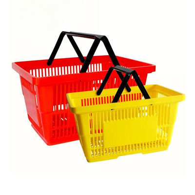 Cesta de plástico plegable y portátil para comestibles, cesta de compras de plástico