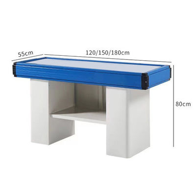 Ancho 550-1200mm Contador de facturación de supermercados de acero inoxidable Mesa de venta al por menor Contadores de facturación