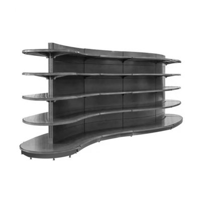 Estante de supermercado de estilo moderno con estructura estable y fácil de ensamblar