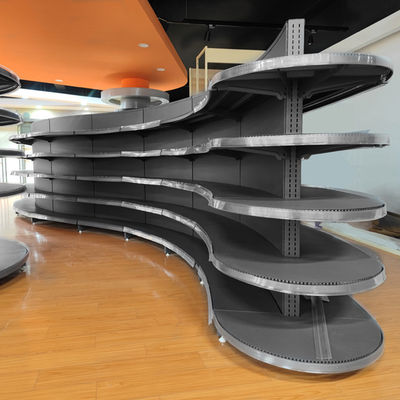 Estante de supermercado de estilo moderno con estructura estable y fácil de ensamblar