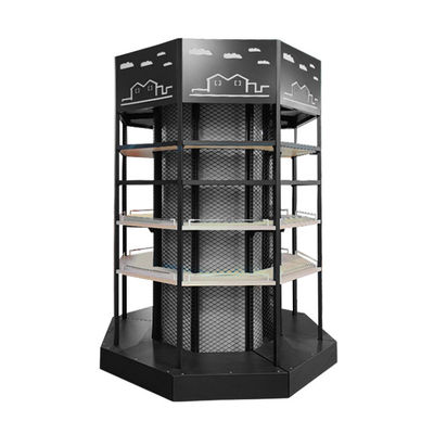 Estante de exhibición de supermercado personalizado estilo moderno para exhibiciones de venta al por menor atractivas