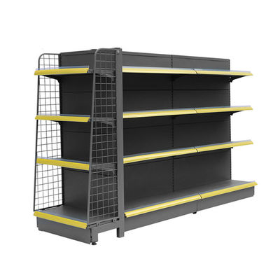 Fácil de instalar Repisas de exhibición de supermercados con acero laminado en frío para duradero