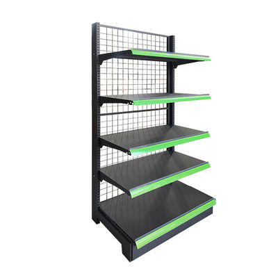 Estante de exhibición de supermercados estable con capacidad de carga de 30-80 kg/capa y acero laminado en frío