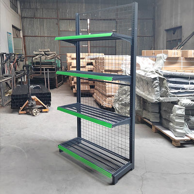 Estante de exhibición de supermercados estable con capacidad de carga de 30-80 kg/capa y acero laminado en frío