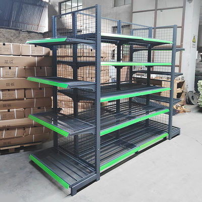 Estante de exhibición de supermercados estable con capacidad de carga de 30-80 kg/capa y acero laminado en frío