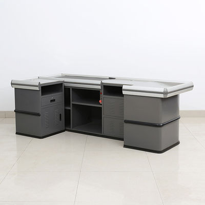 Contador de supermercado de alta durabilidad con material de mesa de longitud personalizable